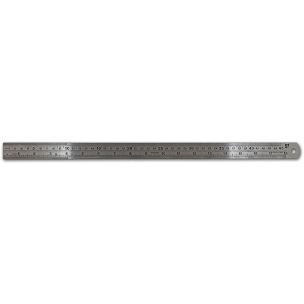 Stainless Steel Ruler - 18 in (45 cm) No Cork Backing - Sterilizable #1