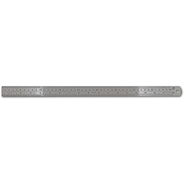 Stainless Steel Ruler - 18 in (45 cm) No Cork Backing - Sterilizable