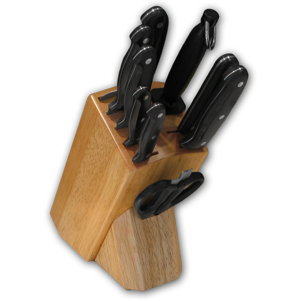 Knife Block with Full Tang POM Ergo Plus™ Series Knives