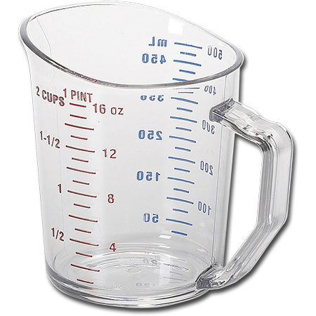 Cambro® Camwear® 2-cup Measuring Cup (500 ml), Clear