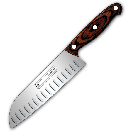 7" SANTOKU Knife, Granton Blade