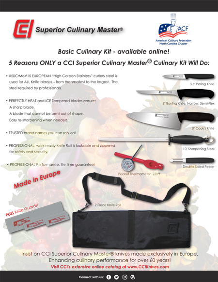 Basic Professional Culinary Knife Kit