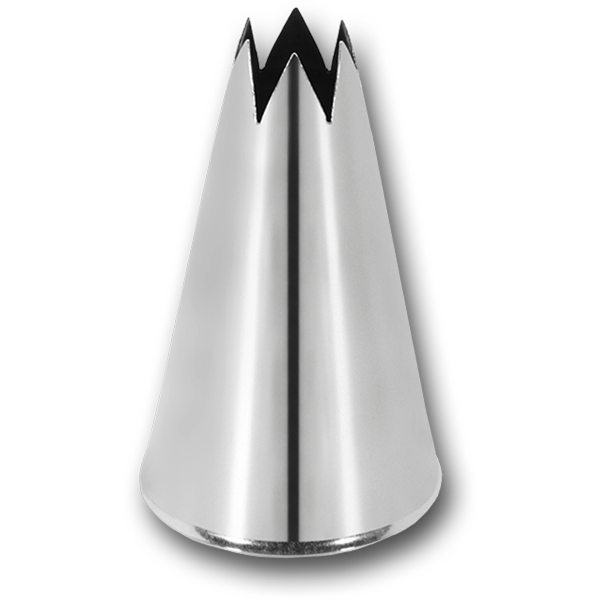 Piping Tip, Star - No.5, Seamless & Stainless,11mm