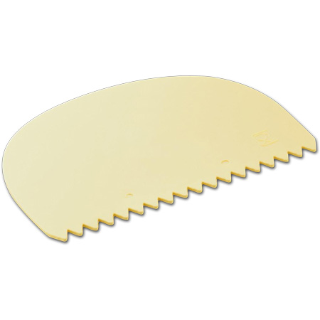 Single Sided Comb Scraper, Ivory, Pointed Teeth