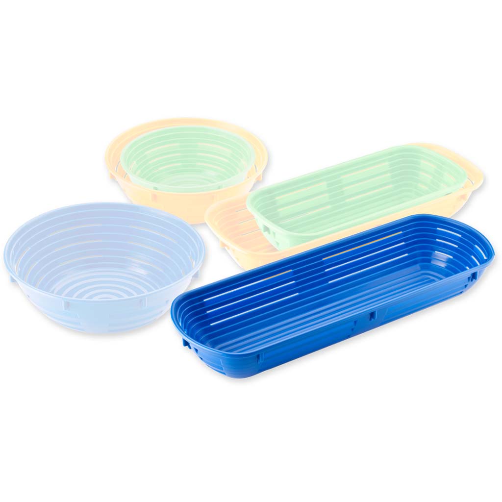 Proofing Basket Rectangular, Blue, 3.3Lbs - 1500g