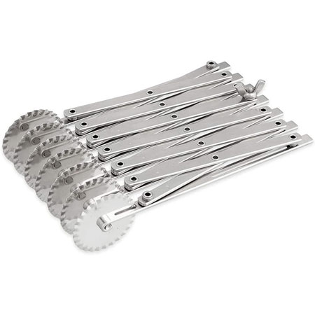 7 Expandable Dough Wheels, Serrated