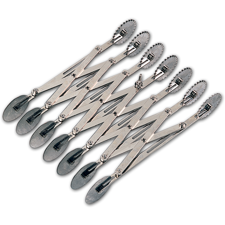 Expandable 7 Dough Wheels, SS Plain and Serrated